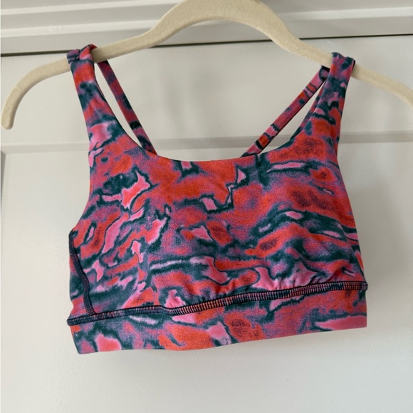 Lululemon Chroma Clash Multi Pink Energy Bra Size 4 - Picture 3 of 3